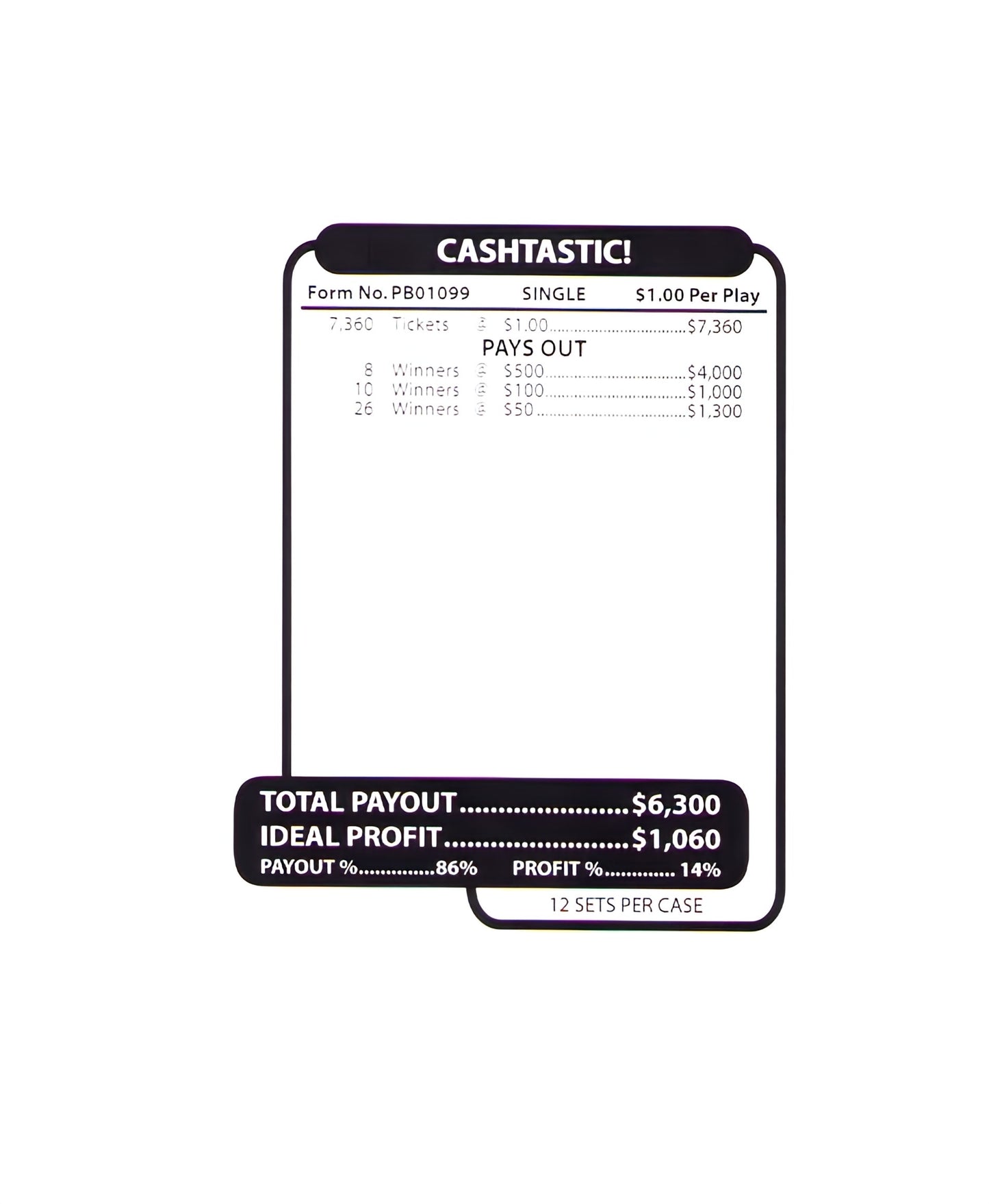 CASHTASTIC 7,360 ct Jar Ticket