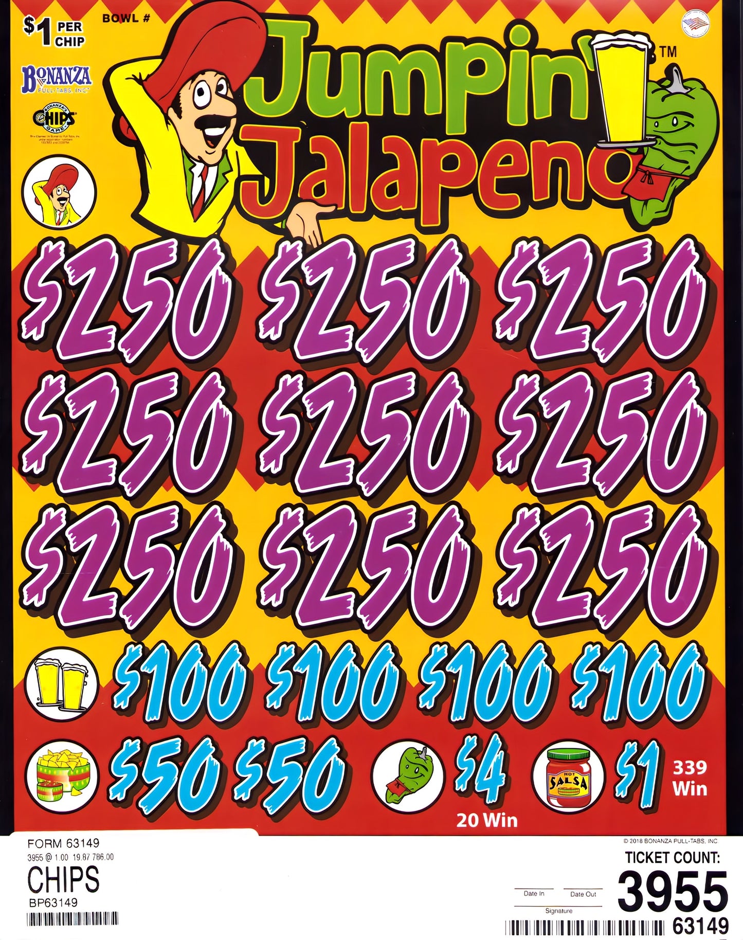 JUMPIN JALAPENO 3,955 ct Chip