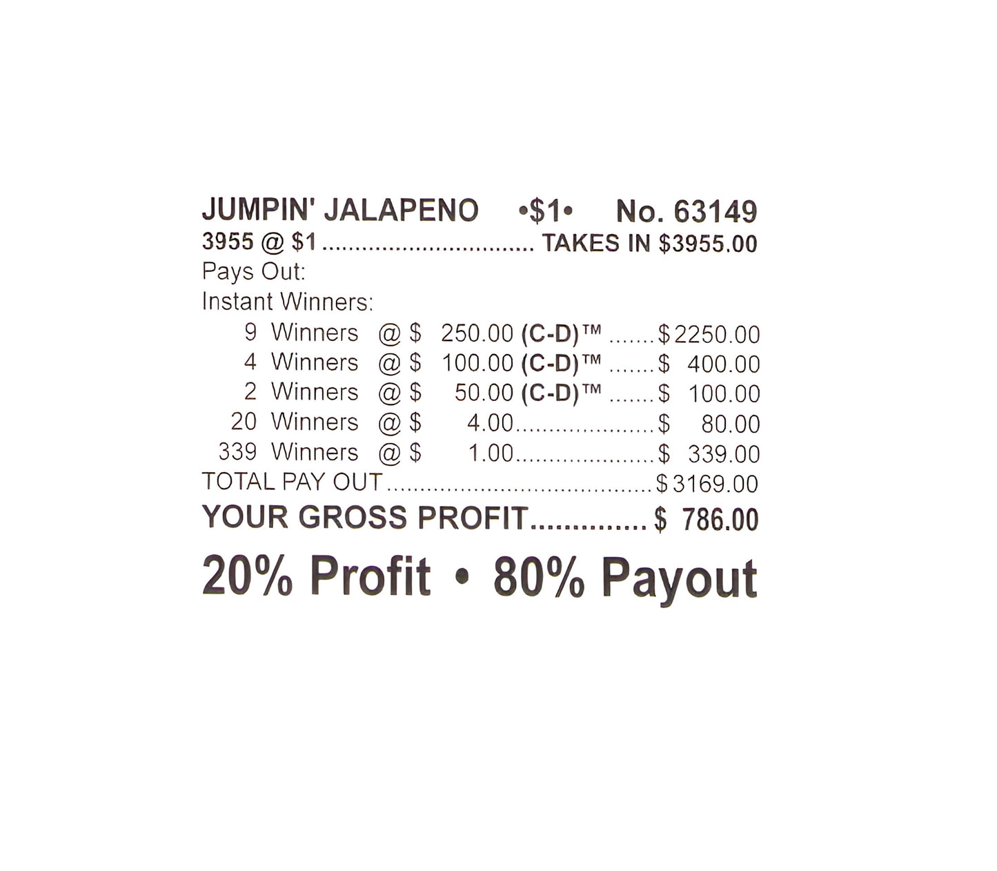 JUMPIN JALAPENO 3,955 ct Chip