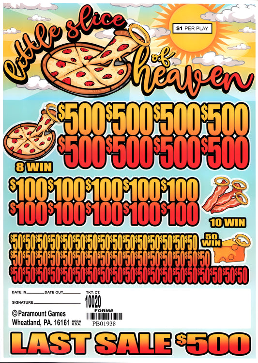 LITTLE SLICE OF HEAVEN 10,020 ct Jar Ticket