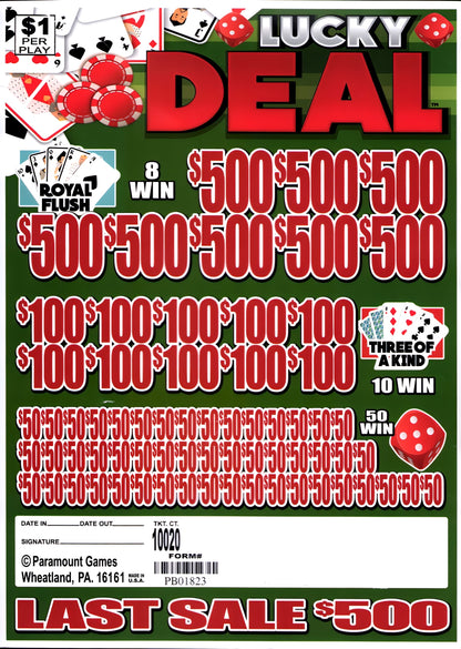 LUCKY DEAL 10,020 ct Jar Ticket