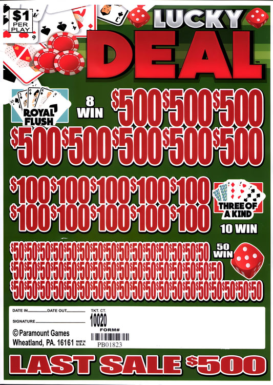 LUCKY DEAL 10,020 ct Jar Ticket