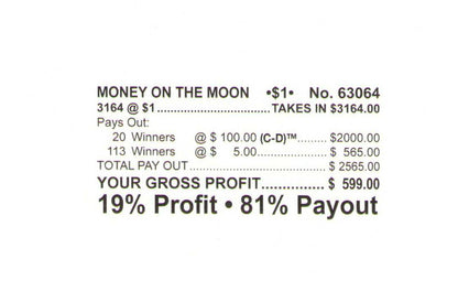 MONEY ON THE MOON 3,164 ct Chip