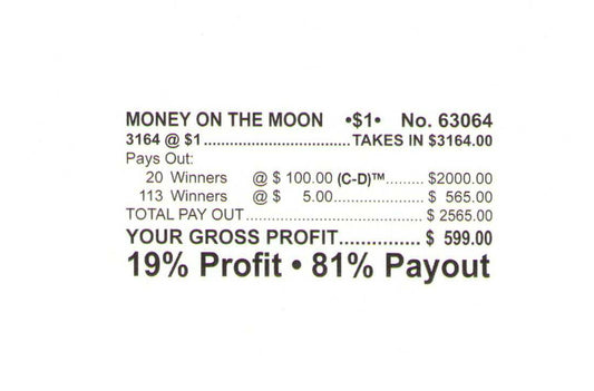 MONEY ON THE MOON 3,164 ct Chip
