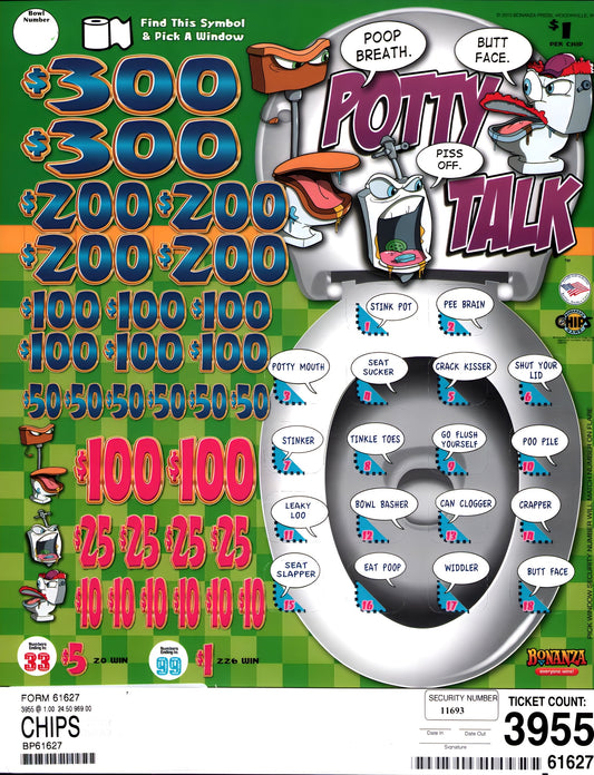 POTTY TALK 3,955 ct Chip
