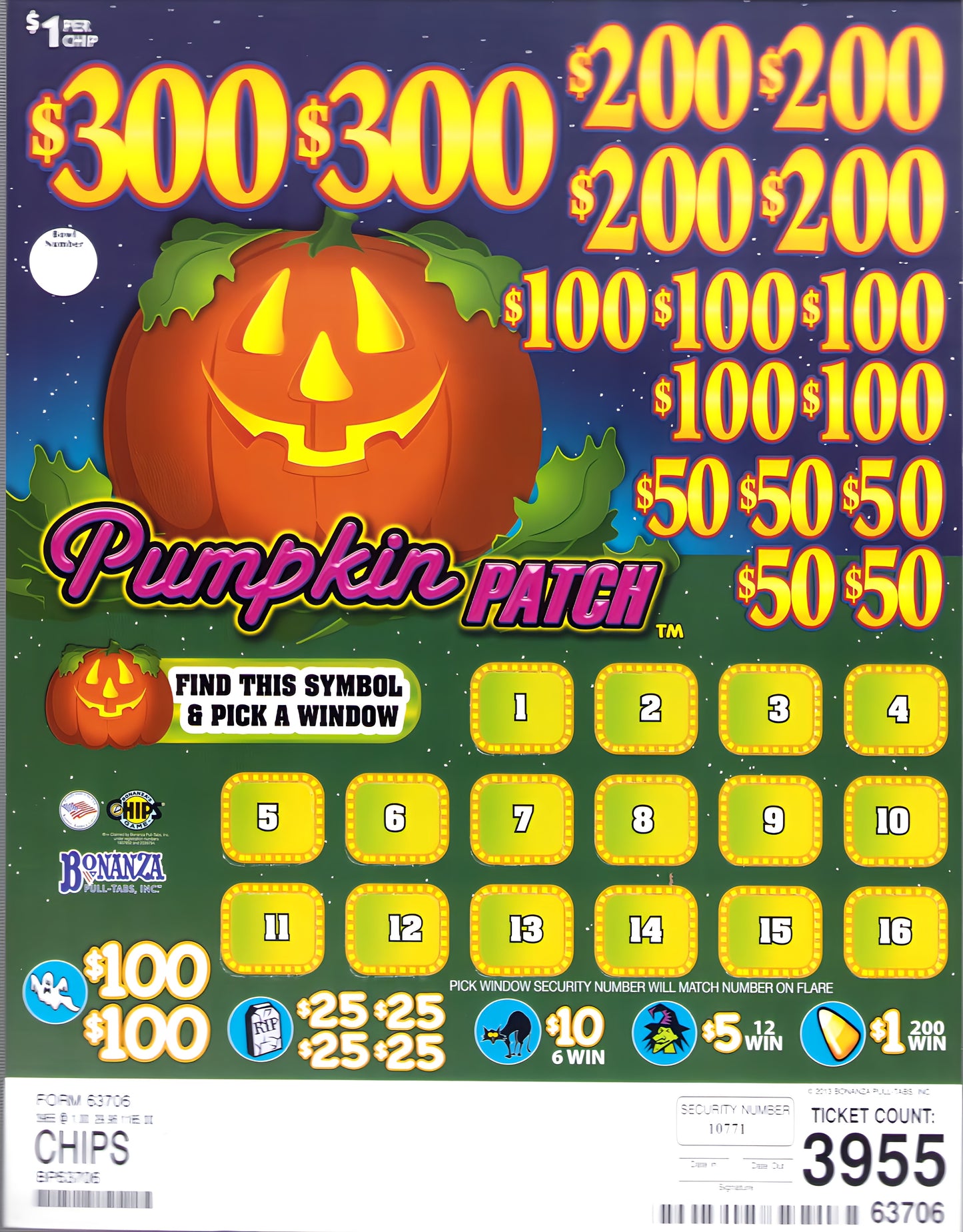 PUMPKIN PATCH 3,955 ct Chip