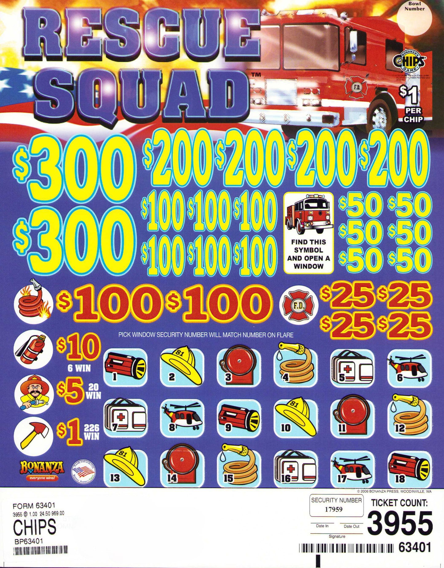 RESUCE SQUAD 3,955 ct Chip