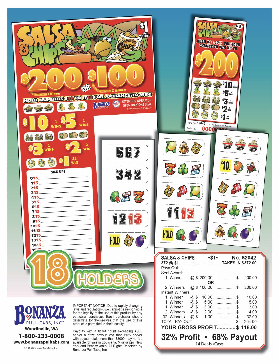 MAGIC SHOW 372 ct Pull Tab Ticket