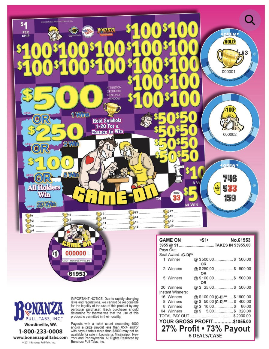 GAME ON 3,955 ct Chip