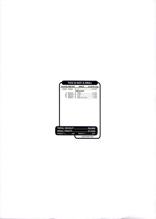 THIS IS NOT A DRILL 10,020 ct Jar Ticket