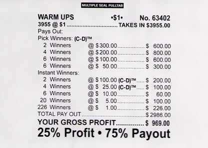 WARM UPS 3,955 ct Chip