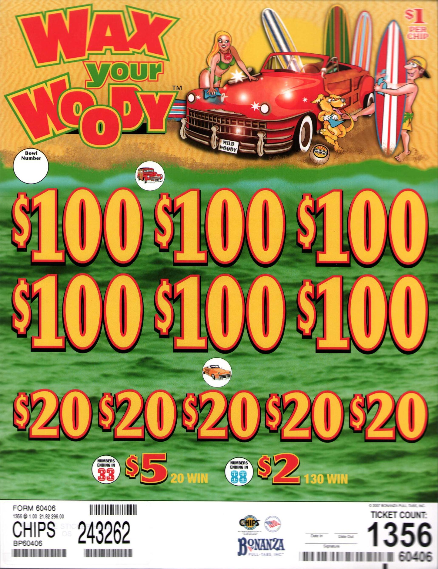 WAX YOUR WOODY 1,356 ct Chip