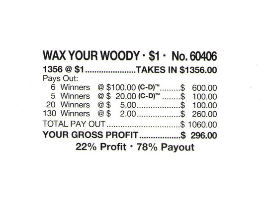 WAX YOUR WOODY 1,356 ct Chip