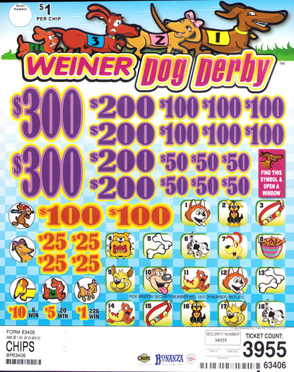 WEINER DOG DERBY 3,955 ct Chip