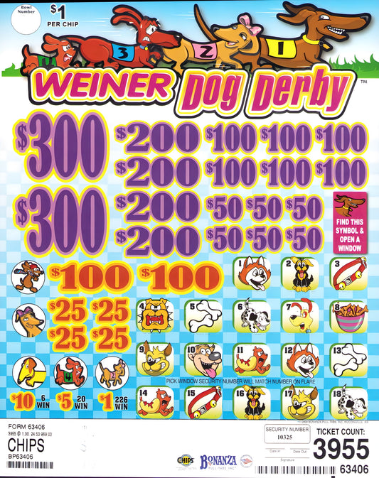 WEINER DOG DERBY 3,955 ct Chip