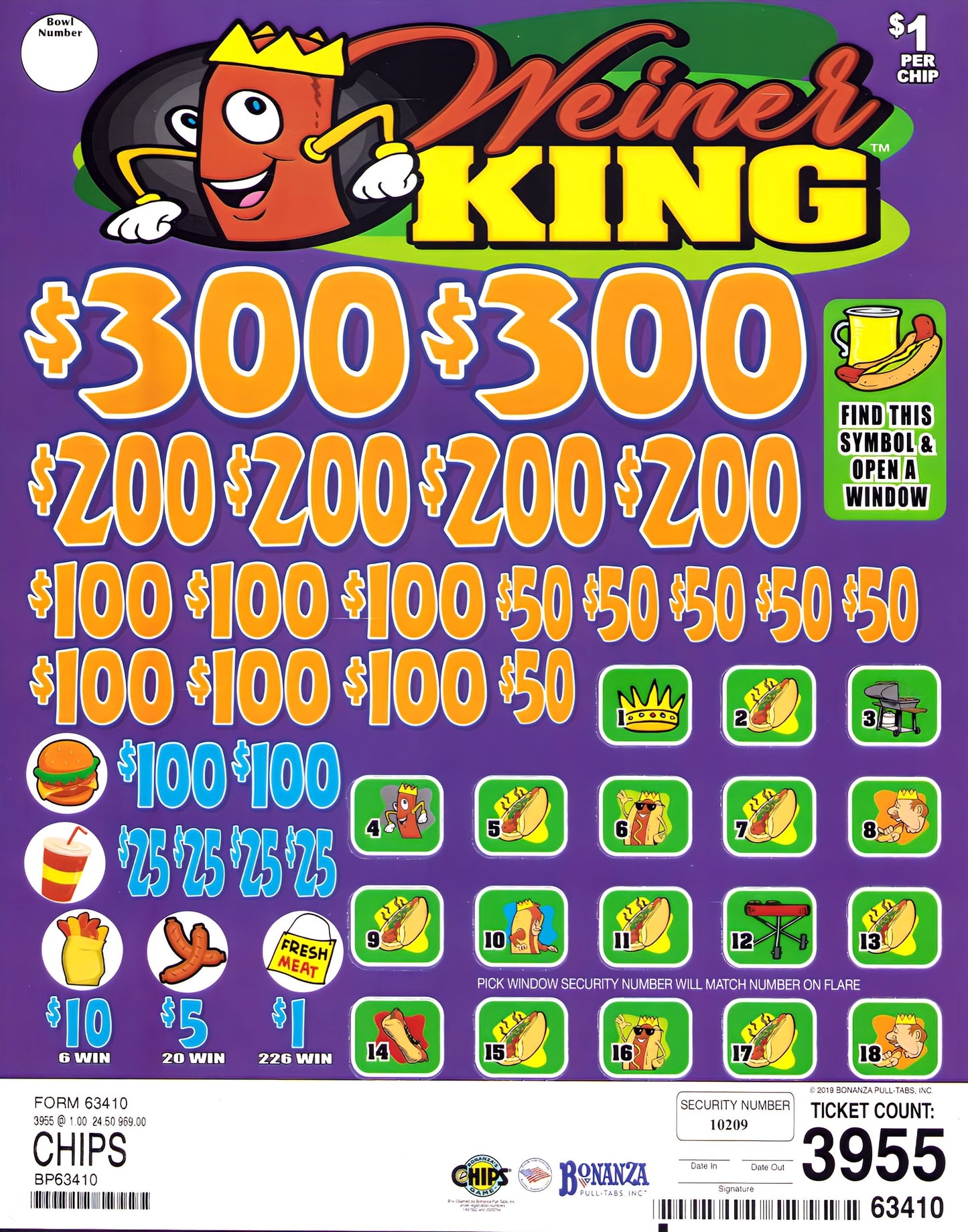 WEINER KING 3,955 ct Chip